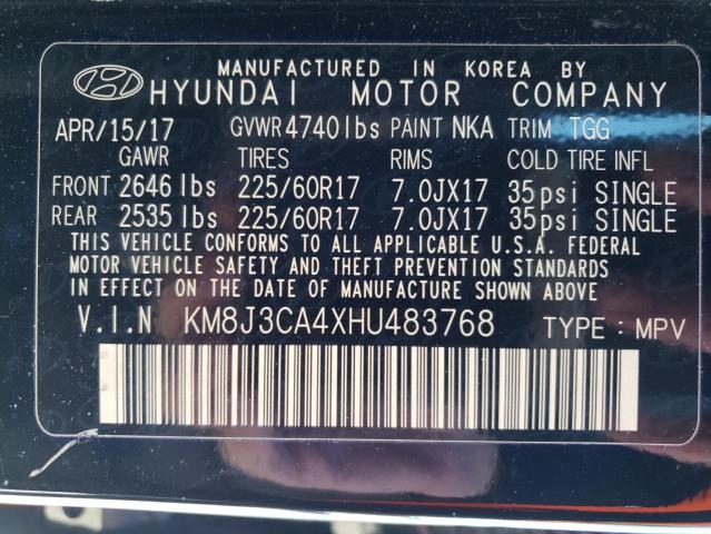 2017 HYUNDAI TUCSON LIM - KM8J3CA4XHU483768