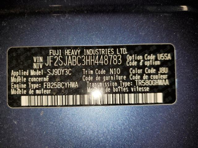 JF2SJABC3HH448783 Subaru Forester 2.5i