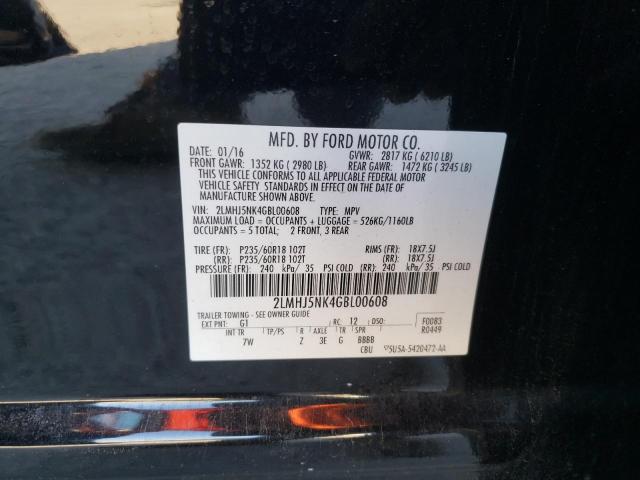 2LMHJ5NK4GBL00608 Lincoln MKT
