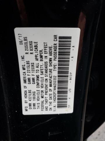 2017 HONDA ACCORD EX 1HGCR2F74HA250352