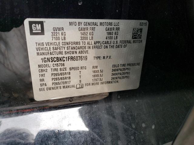 2015 CHEVROLET TAHOE C150 - 1GNSCBKC1FR607619