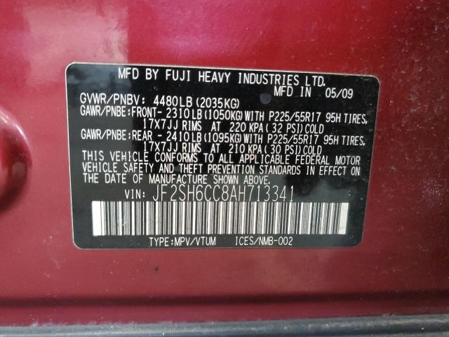 JF2SH6CC8AH713341 Subaru Forester 2.5x Premium