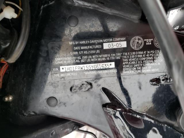 2005 HARLEY-DAVIDSON FLHRCI 1HD1FRW155Y661635