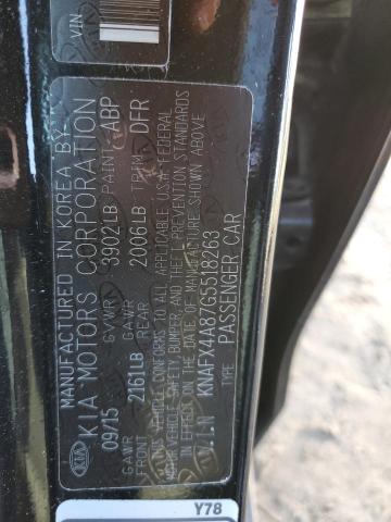 KNAFX4A87G5518263 KIA FORTE EX