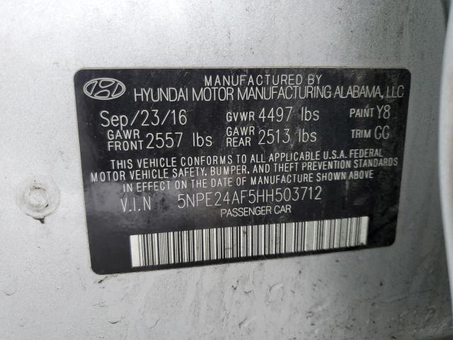 2017 HYUNDAI SONATA 4D - 5NPE24AF5HH503712