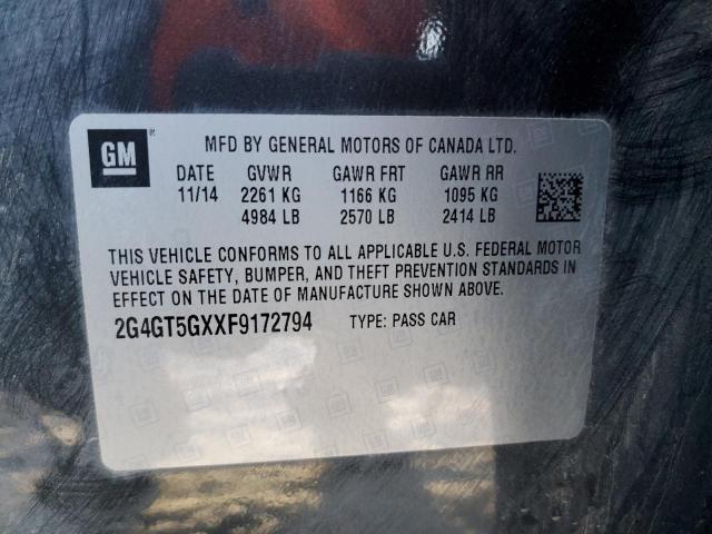 2015 BUICK REGAL GS - 2G4GT5GXXF9172794
