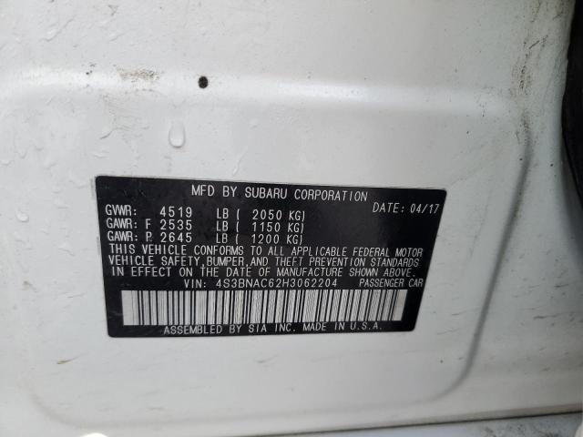 2017 SUBARU LEGACY 2.5 4S3BNAC62H3062204