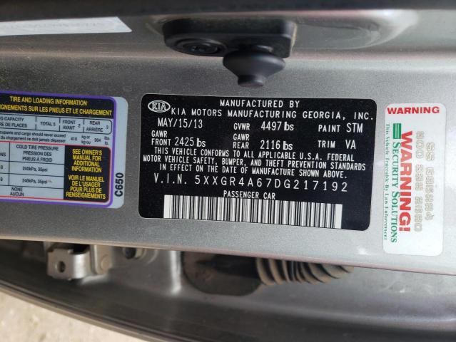 5XXGR4A67DG217192 KIA OPTIMA SX