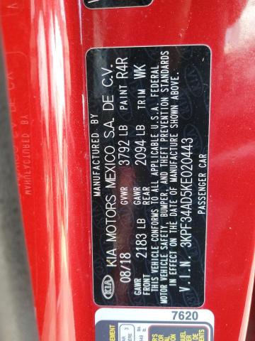 2019 KIA FORTE GT L 3KPF34AD5KE020443