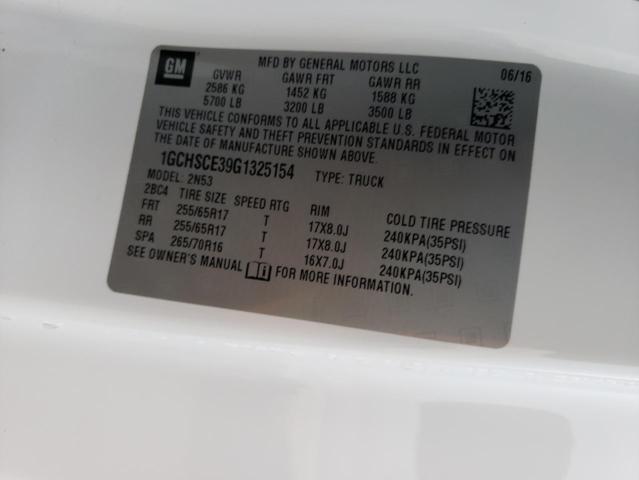 2016 CHEVROLET COLORADO L - 1GCHSCE39G1325154