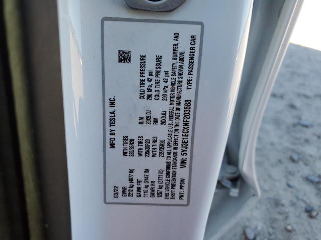 2022 TESLA MODEL 3 - 5YJ3E1ECXNF203588