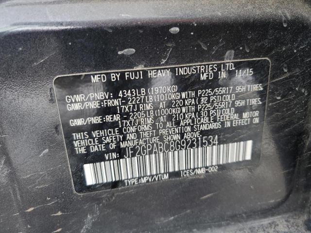 2016 SUBARU CROSSTREK JF2GPABC8G9231534