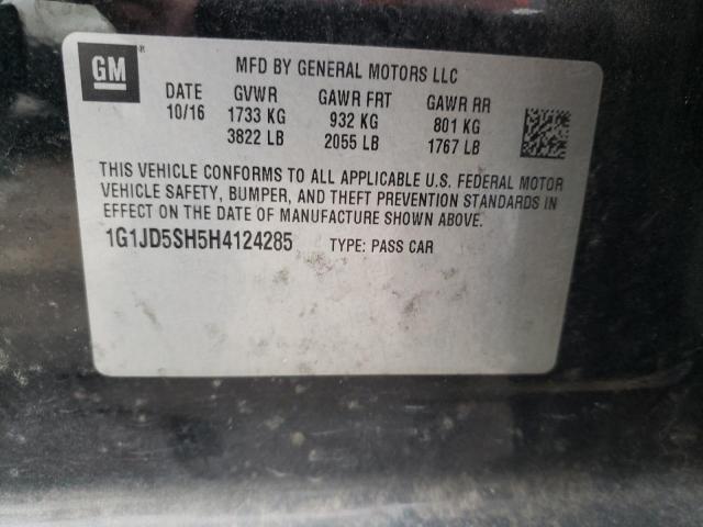 2017 CHEVROLET SONIC LT - 1G1JD5SH5H4124285
