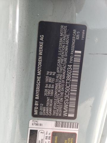 WMWSV3C50CT386034 Mini Cooper
