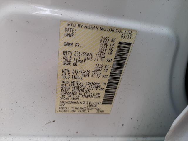 2015 NISSAN MURANO S 5N1AZ2MH5FN236558