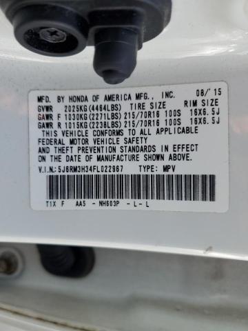 2015 HONDA CR-V LX 5J6RM3H34FL022967