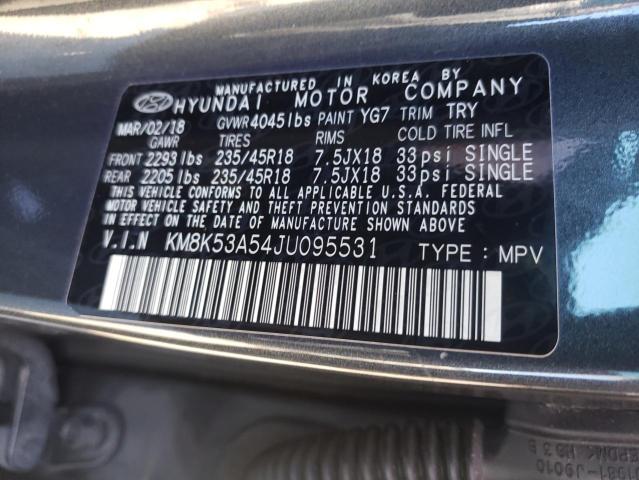 2018 HYUNDAI KONA ULTIM - KM8K53A54JU095531
