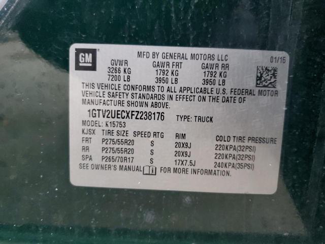 1GTV2UECXFZ238176 GMC Sierra K1500 Sle