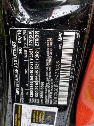 2018 MERCEDES-BENZ GLC 63 4MA WDC0G8JB0JF473609