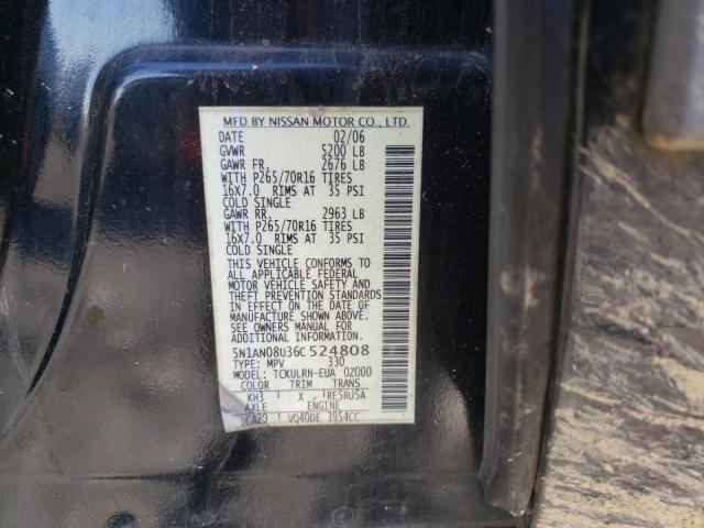 5N1AN08U36C524808 Nissan Xterra