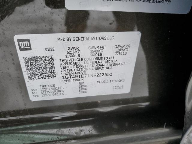 2022 GMC SIERRA K35 - 1GT49TE71NF222551