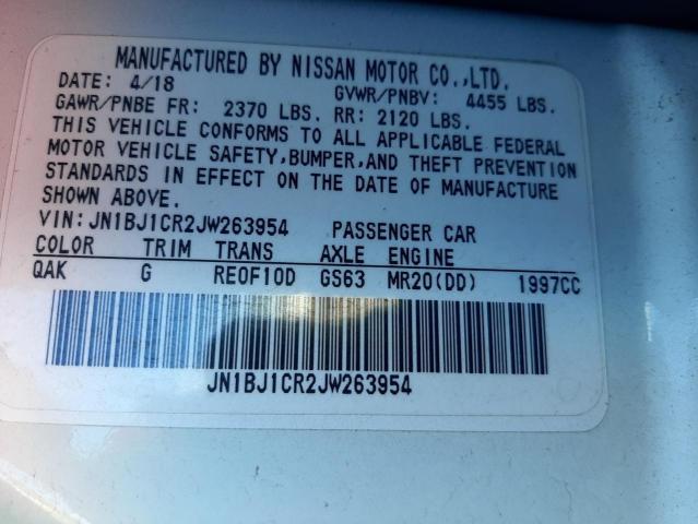 2018 NISSAN ROGUE SPOR - JN1BJ1CR2JW263954
