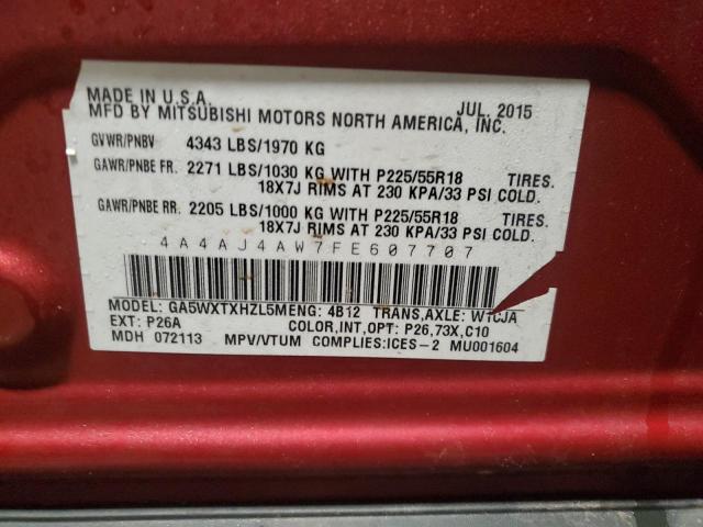 2015 MITSUBISHI RVR GT - 4A4AJ4AW7FE607707