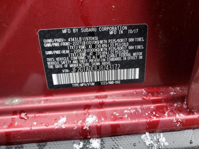 2018 SUBARU CROSSTREK JF2GTADC8J8243172