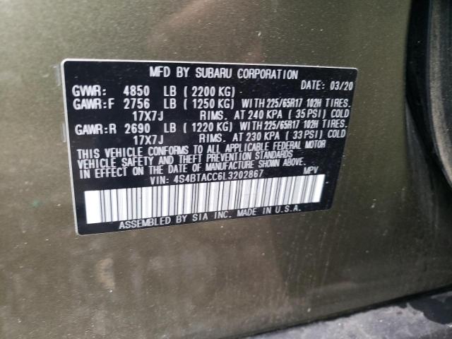 4S4BTACC6L3202867 Subaru Outback Premium