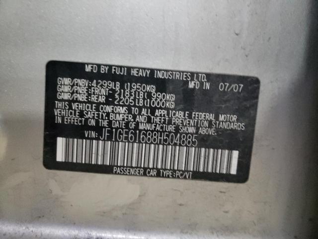 JF1GE61688H504885 Subaru Impreza 2.5i