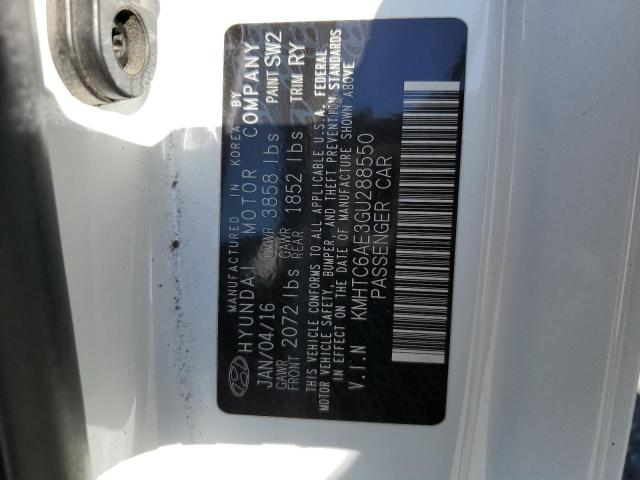 2016 HYUNDAI VELOSTER T - KMHTC6AE3GU288550