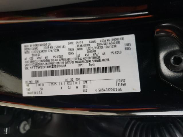2019 FORD F250 SUPER - 1FT7W2BT8KEG20035