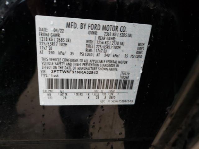 2022 FORD MAVERICK X - 3FTTW8F91NRA52843