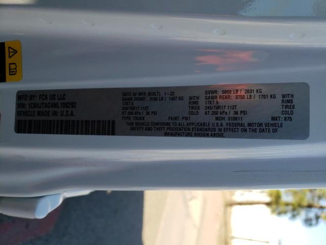 2022 JEEP GLADIATOR - 1C6HJTAG4NL108292