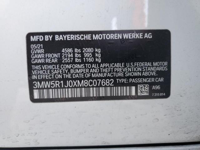 2021 BMW 330I 3MW5R1J0XM8C07682