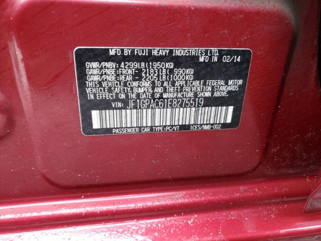 JF1GPAC61E8275519 Subaru Impreza Premium