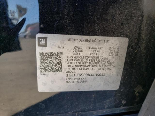 2019 CHEVROLET BOLT EV PR - 1G1FZ6S09K4136633