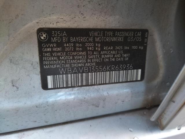 WBAVB13556KR63936 BMW 325 I