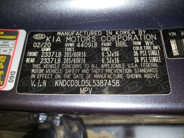 KNDCD3LD5L5387458 KIA NIRO EX