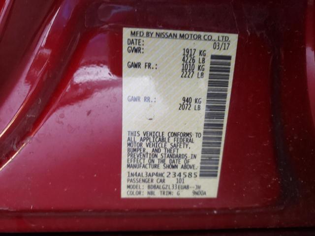 2017 NISSAN ALTIMA 2.5 - 1N4AL3AP4HC234585