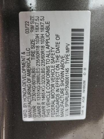 2022 HONDA ODYSSEY 5FNRL6H75NB061145
