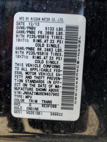 JN8AZ1MU8EW407960 Nissan MURANO S