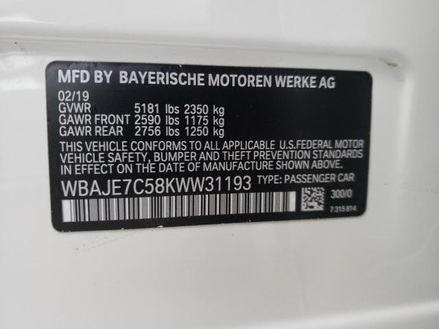 2019 BMW 540 XI - WBAJE7C58KWW31193