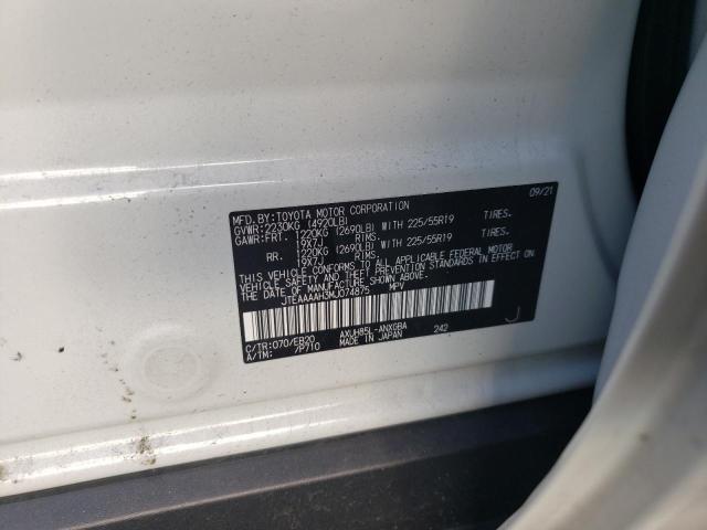 2021 TOYOTA VENZA HYBR JTEAAAAH3MJ074875