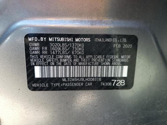 2020 MITSUBISHI MIRAGE LE ML32A5HJ9LH008316