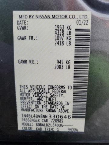 2022 NISSAN ALTIMA S - 1N4BL4BV8NN330646