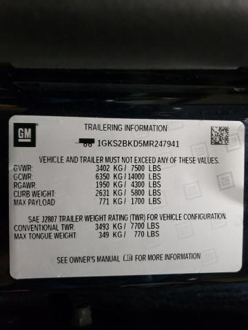 2021 GMC YUKON SLT - 1GKS2BKD5MR247941