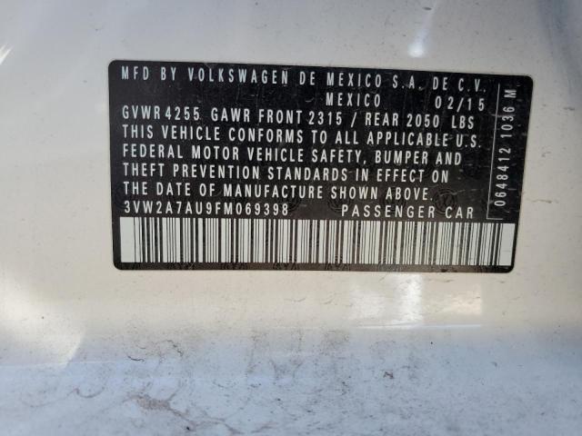 2015 VOLKSWAGEN GOLF TDI 3VW2A7AU9FM069398