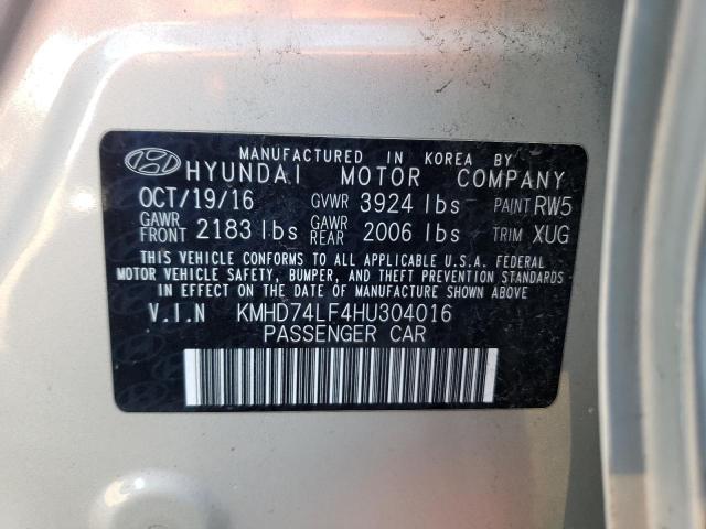 2017 HYUNDAI ELANTRA SE - KMHD74LF4HU304016