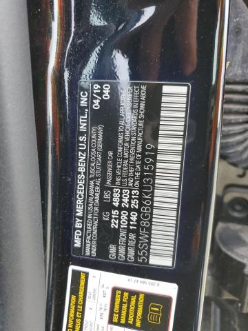 2019 MERCEDES-BENZ C 63 AMG - 55SWF8GB6KU315919